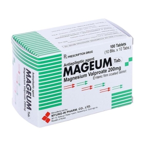Mageum 200mg Myung-In Pharm điều trị bệnh động kinh 100 viên
