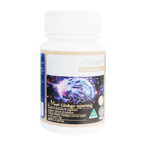 Maxi Ginkgo 9500mg Vitatree hỗ trợ tuần hoàn máu não 30 viên 