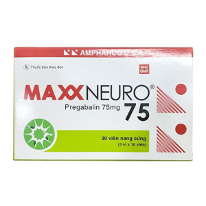 Maxxneuro 75 Ampharco điều trị đau dây thần kinh, động kinh 30 viên