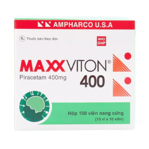 Maxxviton 400 Ampharco điều trị triệu chứng chóng mặt, suy giảm nhận thức 100 viên