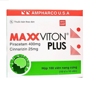 MaxxViton Plus Ampharco U.S.A điều trị rối loạn tiền đình 100 viên