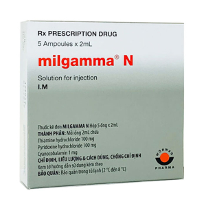 Milgamma N Solupharm điều trị bệnh viêm dây thần kinh 5 ống x 2ml