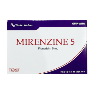 Mirenzine 5mg Medisun điều trị dự phòng cơn đau nửa đầu 100 viên