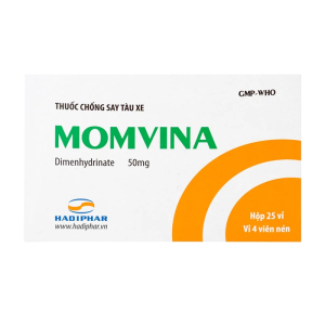 Momvina Hadiphar điều trị chứng buồn nôn, nôn, chóng mặt 100 viên