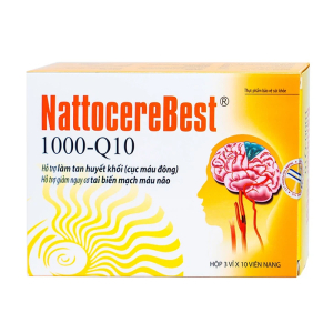 NattocereBest 1000-Q10 Navi giảm nguy cơ tai biến mạch máu não 30 viên