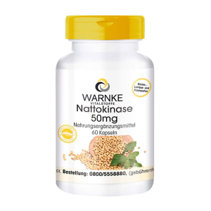 Nattokinase 50mg Warnke ngăn ngừa tai biến đột quỵ 60 viên