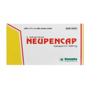 Neupencap 300mg Danapha điều trị đau do viêm dây thần kinh ngoại biên 30 viên