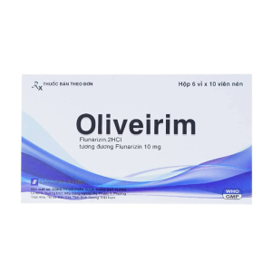 Oliveirim 10mg Davipharm dự phòng đau nửa đầu 60 viên