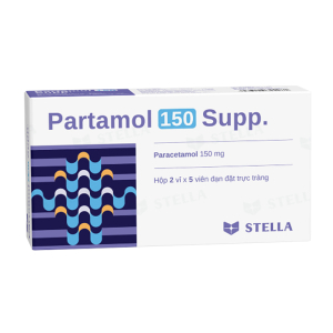 Partamol 150 Supp Stella điều trị triệu chứng đau 10 viên đặt