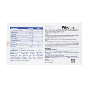 Pikolin Ocavill hỗ trợ tăng tuần hoàn máu não 30 viên