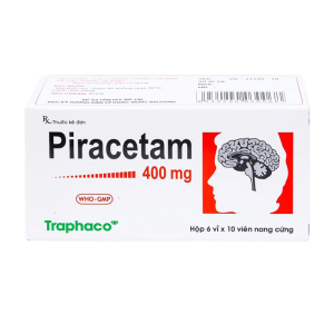 Piracetam 400mg Traphaco điều trị triệu chứng chóng mặt, suy giảm trí nhớ 60 viên