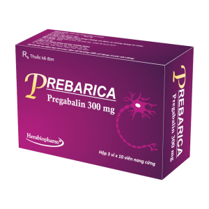 Prebarica 300mg Herabiopharm điều trị chứng đau thần kinh ngoại biên, động kinh 30 viên