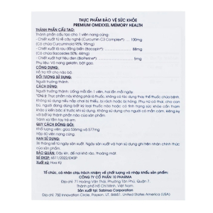 Premium Omexxel Memory Health hỗ trợ tốt cho não bộ 60 viên