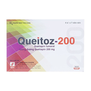 Queitoz 200 Davipharm điều trị tâm thần phân liệt 28 viên