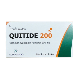Quitide 200mg Aurobindo điều trị tâm thần phân liệt 30 viên