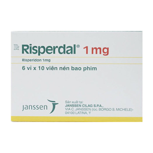 Risperdal 1mg Janssen điều trị bệnh tâm thần phân liệt 60 viên