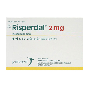 Risperdal 2mg Janssen điều trị bệnh tâm thần phân liệt 60 viên