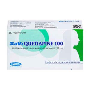 Savi Quetiapine 100 điều trị tâm thần phân liệt 30 viên