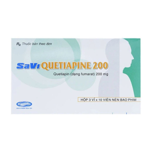 Savi Quetiapine 200 điều trị tâm thần phân liệt 30 viên