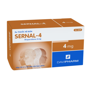 Sernal 4mg Davipharm điều trị bệnh loạn tâm thần 100 viên