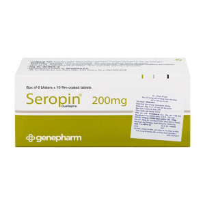 Seropin 200mg Genepharm điều trị tâm thần phân liệt, hưng cảm, trầm cảm 60 viên