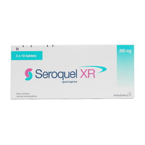Seroquel XR 300mg AstraZeneca điều trị tâm thần phân liệt 30 viên