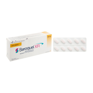 Seroquel XR 50mg AstraZeneca điều trị tâm thần phân liệt 30 viên