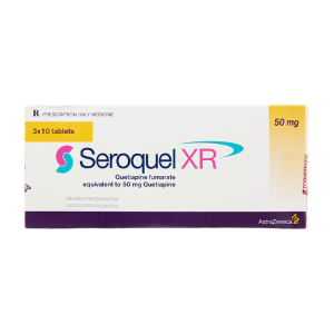 Seroquel XR 50mg AstraZeneca điều trị tâm thần phân liệt 30 viên