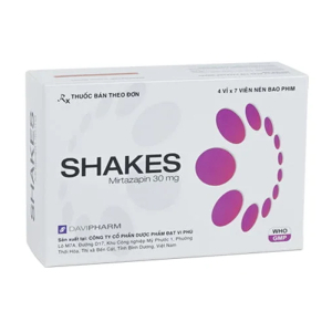 Shakes 30mg Davipharm điều trị triệu chứng trầm cảm 28 viên