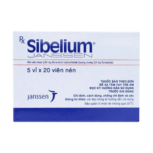 Sibelium Janssen điều trị đau nửa đầu 100 viên