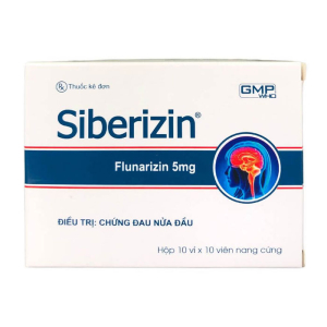 Siberizin 5mg Sao Kim điều trị dự phòng cơn đau nửa đầu 100 viên
