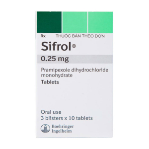Sifrol 0.25mg Boehringer điều trị bệnh parkinson 30 viên