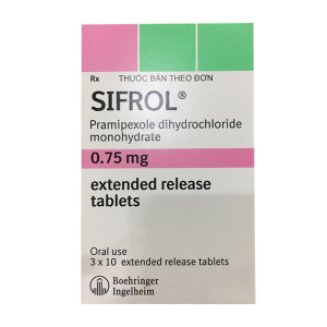 Sifrol 0.75mg Boehringer điều trị bệnh parkinson 30 viên