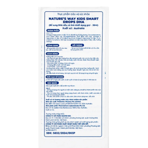 Kids Smart Drops DHA 20ml Nature's Way thúc đẩy sự phát triển của não bộ và hệ thần kinh ở trẻ nhỏ Kids Smart Drops DHA 20ml Nature's Way thúc đẩy sự phát triển của não bộ và hệ thần kinh ở trẻ nhỏ