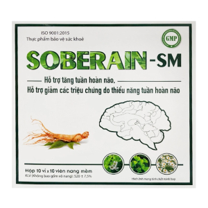 Soberain-SM hỗ trợ tăng tuần hoàn não 100 viên