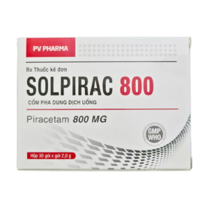 Solpirac 800mg PV Pharma điều trị chóng mặt, trí nhớ suy giảm 30 gói