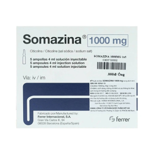 Somazina 1000mg Ferrer điều trị các rối loạn nhận thức, cảm giác (5 ống x 4ml)