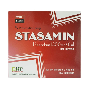 Stasamin 1200mg/6ml Hataphar điều trị triệu chứng chóng mặt (30 ống x 6ml)