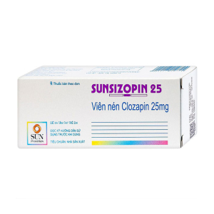 Sunsizopin 25 Sun Pharma điều trị chứng tâm thần phân liệt 50 viên