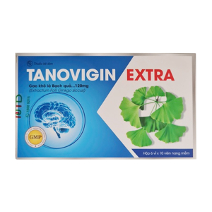 Tanovigin Extra 120mg HDpharma hỗ trợ điều trị suy giảm trí nhớ, rối loạn tuần hoàn não 60 viên