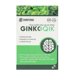 Thực phẩm bảo vệ sức khỏe GinkgoQik 60 viên