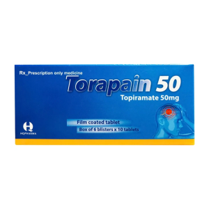 Torapain 50mg HQ Pharma điều trị động kinh cục bộ 60 viên