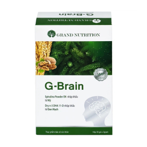Trí Não G-Brain 3g Grand Nutrition bổ sung DHA và các vitamin hỗ trợ phát triển não bộ cho trẻ 30 gói