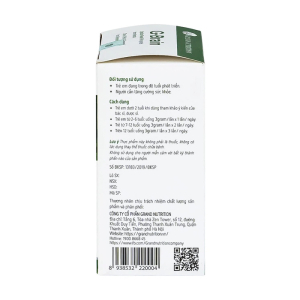 Trí Não G-Brain 3g Grand Nutrition bổ sung DHA và các vitamin hỗ trợ phát triển não bộ cho trẻ 30 gói