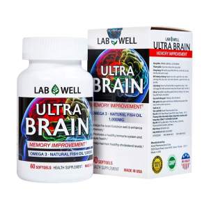 Ultra Brain Lab Well hỗ trợ bổ sung DHA, EPA cho cơ thể 60 viên