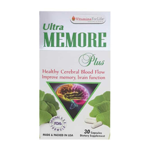 Ultra Memore Plus Vitamins For Life hỗ trợ tăng cường tuần hoàn não 30 viên