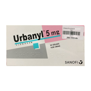 Urbanyl 5mg Sanofi kiểm soát cơn động kinh 30 viên