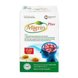 Viên Tuần Hoàn Não Migrin Plus CVI hỗ trợ hoạt huyết, tăng cường tuần hoàn máu não 60 Viên
