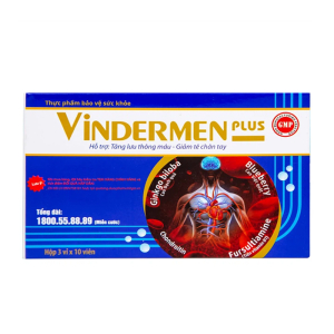 Vindermen Plus Vinh Gia hỗ trợ hoạt huyết, tăng cường lưu thông máu não 30 viên