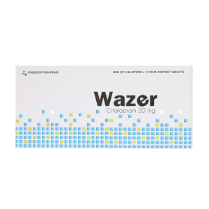 Wazer 20mg Davipharm điều trị trầm cảm, rối loạn hoảng sợ 28 viên